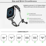 U-Shaped Diamond Bracelet Zinc Alloy Watch Band, For Apple Watch 46mm / 49mm / 45mm / 44mm, For Apple Watch 42mm / 41mm / 40mm / 38mm - Image 3