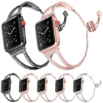 V-Shaped Diamond Zinc Alloy Watch Band, For Apple Watch 46mm / 49mm / 45mm / 44mm, For Apple Watch 42mm / 41mm / 40mm / 38mm - Image 2