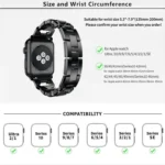 Square Diamond Zinc Alloy Watch Band, For Apple Watch 46mm / 49mm / 45mm / 44mm, For Apple Watch 42mm / 41mm / 40mm / 38mm - Image 3