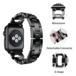 Square Diamond Zinc Alloy Watch Band, For Apple Watch 46mm / 49mm / 45mm / 44mm, For Apple Watch 42mm / 41mm / 40mm / 38mm - Image 4