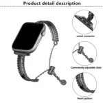 White Stone Love Bracelet Zinc Alloy Watch Band, For Apple Watch 46mm / 49mm / 45mm / 44mm, For Apple Watch 42mm / 41mm / 40mm / 38mm - Image 4