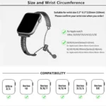 White Stone Love Bracelet Zinc Alloy Watch Band, For Apple Watch 46mm / 49mm / 45mm / 44mm, For Apple Watch 42mm / 41mm / 40mm / 38mm - Image 5