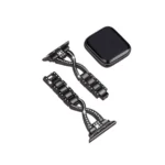 Crossed Diamond Zinc Alloy Watch Band, For Apple Watch 46mm / 49mm / 45mm / 44mm, For Apple Watch 42mm / 41mm / 40mm / 38mm - Image 6