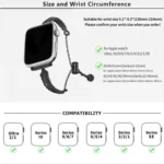 Metal Feather Copper Zinc Alloy Watch Band, For Apple Watch 46mm / 49mm / 45mm / 44mm, For Apple Watch 42mm / 41mm / 40mm / 38mm - Image 5