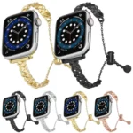 Braid Metal Glossy Zinc Alloy Watch Band, For Apple Watch 46mm / 49mm / 45mm / 44mm, For Apple Watch 42mm / 41mm / 40mm / 38mm - Image 2