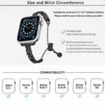 Braid Metal Glossy Zinc Alloy Watch Band, For Apple Watch 46mm / 49mm / 45mm / 44mm, For Apple Watch 42mm / 41mm / 40mm / 38mm - Image 4