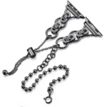 Double Circle Beaded Chain Zinc Alloy Watch Band, For Apple Watch 46mm / 49mm / 45mm / 44mm, For Apple Watch 42mm / 41mm / 40mm / 38mm - Image 6