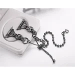 Double Circle Beaded Chain Zinc Alloy Watch Band, For Apple Watch 46mm / 49mm / 45mm / 44mm, For Apple Watch 42mm / 41mm / 40mm / 38mm - Image 7