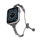 Wings Crushed Diamonds Zinc Alloy Watch Band, For Apple Watch 46mm / 49mm / 45mm / 44mm, For Apple Watch 42mm / 41mm / 40mm / 38mm