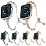 Wings Crushed Diamonds Zinc Alloy Watch Band, For Apple Watch 46mm / 49mm / 45mm / 44mm, For Apple Watch 42mm / 41mm / 40mm / 38mm - Image 2