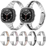 Three Beads Slim Stainless Steel Watch Band - Image 2