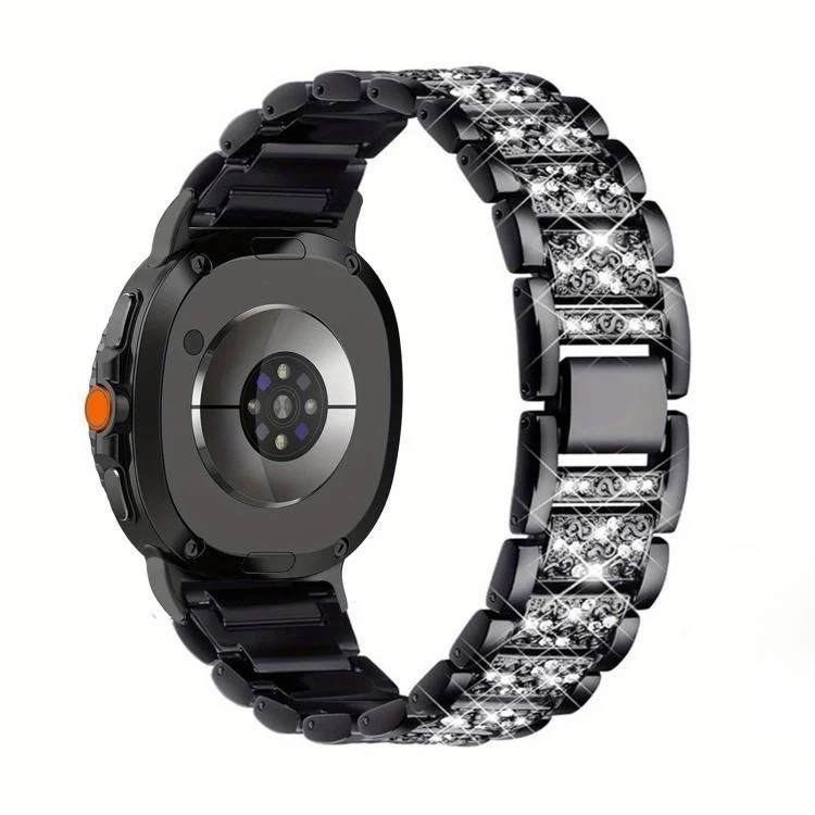 Triple Beads Diamond Metal Watch Band