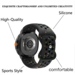 Eco-Friendly Granular Colorful Dots Silicone Watch Band - Image 3