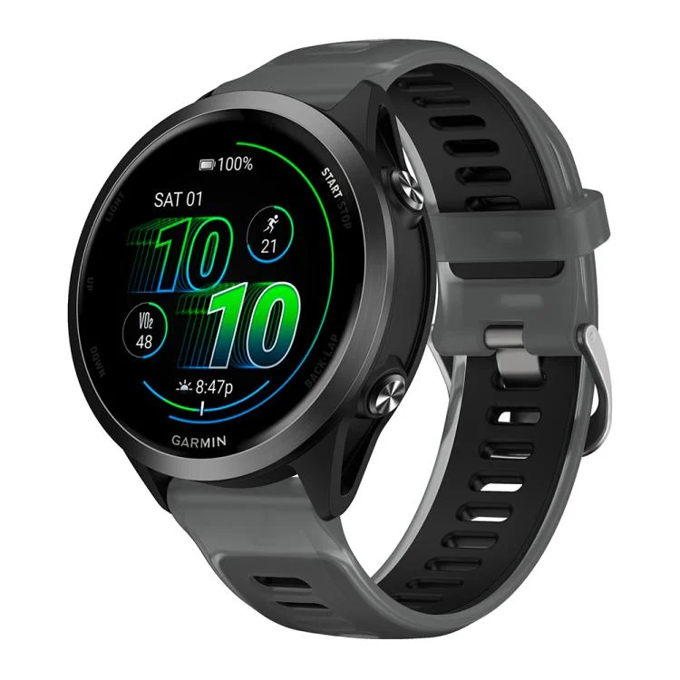 Silver Steel Buckle Translucent Color Silicone Watch Band