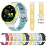 Silver Steel Buckle Translucent Color Silicone Watch Band - Image 2