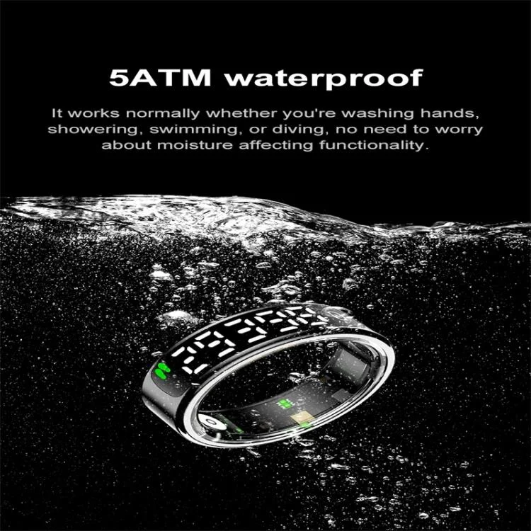 SYA0029941_B5.webp R13 SIZE 8 Smart Ring, Support Heart Rate / Blood Oxygen / Sleep Monitoring / Motion Sensing Game - Image 6