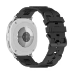 Black Buckle Round Tail Silicone Watch Band - Image 5