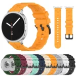 Black Buckle Round Tail Silicone Watch Band - Image 2