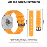 Black Buckle Round Tail Silicone Watch Band - Image 3