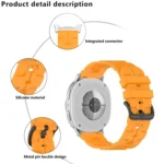 Black Buckle Round Tail Silicone Watch Band - Image 4