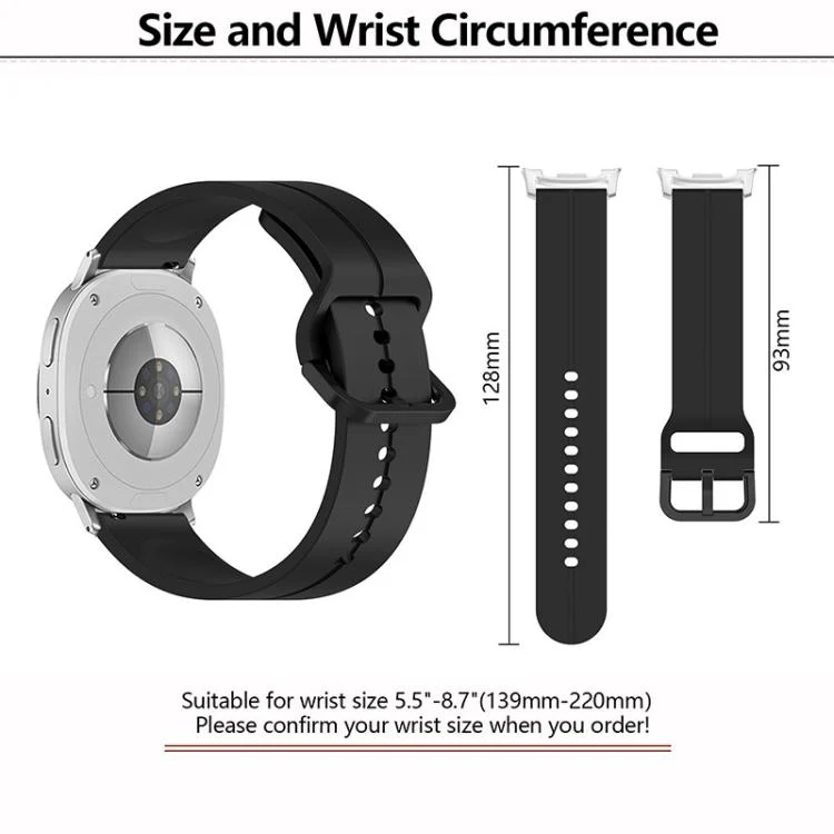 SYA0029957_B2.webp Colorful Buckle Grooved Silicone Watch Band - Image 3