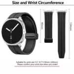 Fold Magnetic Buckle Hybrid Nylon Silicone Watch Band - Image 3