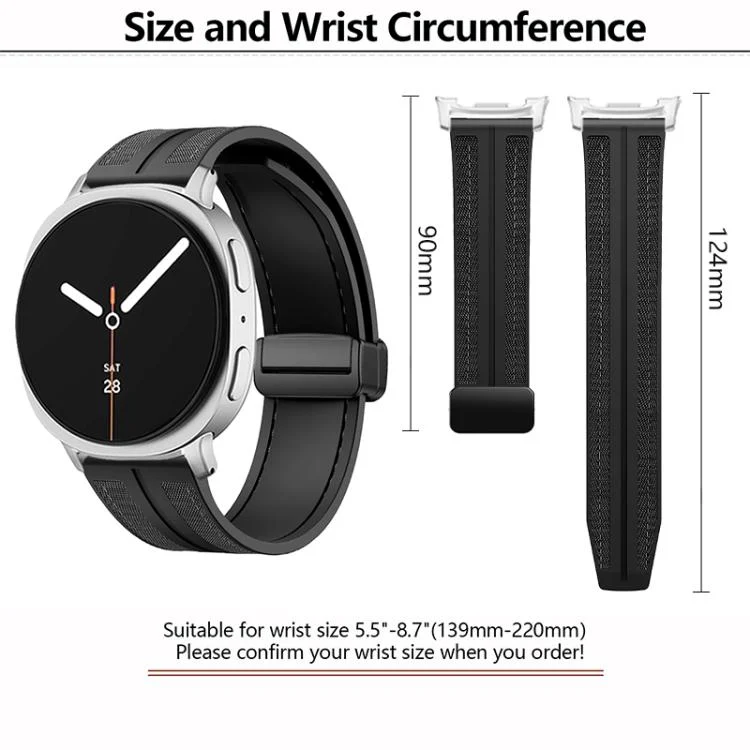 SYA0029960_B2.webp Fold Magnetic Buckle Hybrid Nylon Silicone Watch Band - Image 3