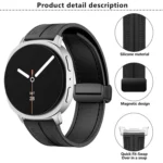 Fold Magnetic Buckle Hybrid Nylon Silicone Watch Band - Image 4