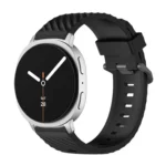 Black Buckle Spruce Silicone Watch Band