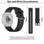 Black Buckle Spruce Silicone Watch Band - Image 3