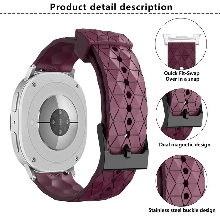 SYA0029967_B3.webp Football Texture Solid Color Silicone Watch Band - Image 4