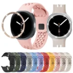 Diamond Bezel and Black Reverse Buckle Silicone Watch Band - Image 2