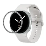 Speed Bezel and Solid Color Stitched Silicone Watch Band