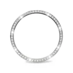 Diamond Bezel and Solid Color Stitched Silicone Watch Band - Image 5