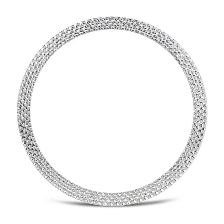 SYA003001502A_2.webp Rhombic Texture Bezel and Solid Color Stitched Silicone Watch Band - Image 5