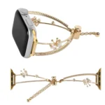 Copper-Inlaid Butterfly Zircon Bracelet Watch Band, For Apple Watch 46mm / 49mm / 45mm / 44mm, For Apple Watch 42mm / 41mm / 40mm / 38mm - Image 4