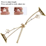 Copper-Inlaid Butterfly Zircon Bracelet Watch Band, For Apple Watch 46mm / 49mm / 45mm / 44mm, For Apple Watch 42mm / 41mm / 40mm / 38mm - Image 5