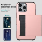 Kalebol 2 in 1 Shockproof Sliding Card Slot Phone Case, For iPhone 16 Pro, For iPhone 16 Plus - Image 3