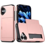 Kalebol 2 in 1 Shockproof Sliding Card Slot Phone Case, For iPhone 16, For iPhone 15 Pro Max
