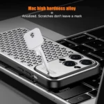 Kalebol Metal Cooling Breathable Hollow Phone Case, For iPhone 16 Pro Max, For iPhone 16 Pro, For iPhone 16 Plus, For iPhone 16, For iPhone 15 Pro Max, For iPhone 15 Pro, For iPhone 15 Plus... - Image 6