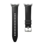 Metal Head Leather Skin Silicone Watch Band - Image 6