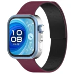 Lychee Texture Soft Magnetic Silicone Watch Band