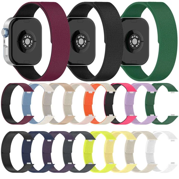 SYA0030120_B2.webp Lychee Texture Soft Magnetic Silicone Watch Band - Image 3