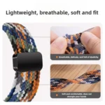 Loop Magnetic Buckle Braided Nylon Watch Band - Image 5