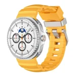 Silver Buckle Silicone Watch Band
