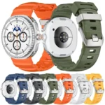 Silver Buckle Silicone Watch Band - Image 2