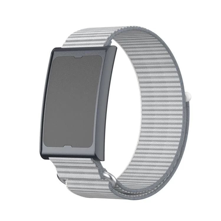 Metal Ring Two Sections Nylon Hook and Loop Fastener Watch Band