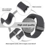 Magnetic Buckle Braided Nylon Watch Band - Image 4