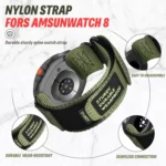 Two Sections Nylon Hook And Loop Fastener Watch Band - Image 3