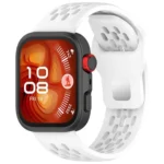 Mesh Silver Reverse Steel Buckle Silicone Watch Band